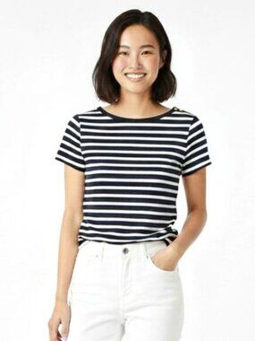 Lauren Ralph Lauren Striped Short Sleeve Top - Size Small